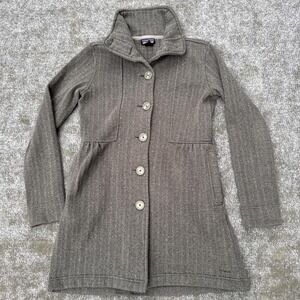 Patagonia Sweater Coat Womens Large Fleece Button Front Full Zip Pockets